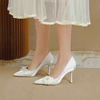 Туфли женские на высоком каблуке Lanza, цвет WHITE 5CM