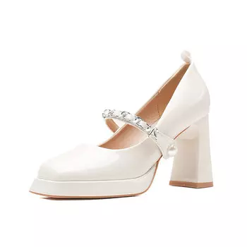 Туфли женские на высоком каблуке Lanza, цвет WHITE 9CM