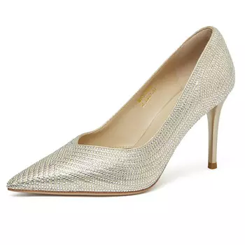 Туфли женские на высоком каблуке Lazi, серебряный