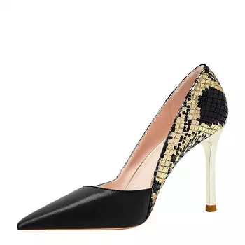 Туфли женские на высоком каблуке Li Ke, цвет White/Gold 8CM heel height