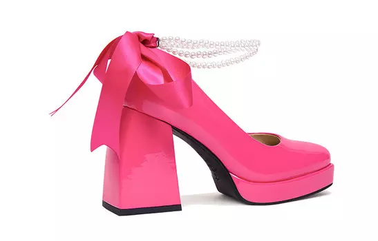 Туфли женские на высоком каблуке Lily Wei, цвет Rose red [heel height 9cm]