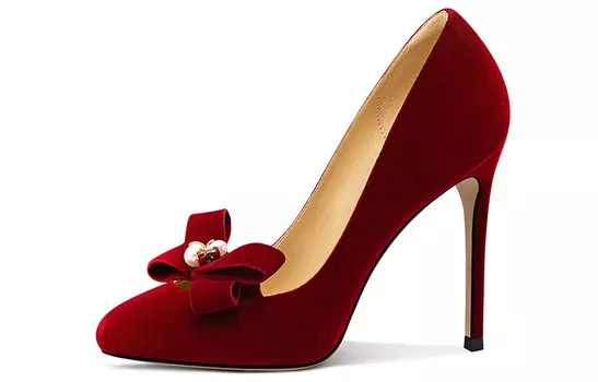 Туфли женские на высоком каблуке Lily Wei, цвет Red [heel height 10cm]