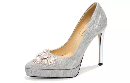 Туфли женские на высоком каблуке Lily Wei, цвет Champagne Gold