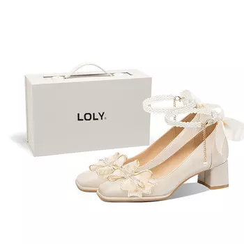 Туфли женские на высоком каблуке Loly, цвет Gold Mesh Satin Bowknot 5CM