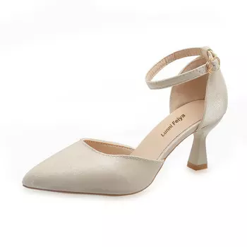 Туфли женские на высоком каблуке Lunnifeiya, цвет Burgundy