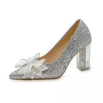 Туфли женские на высоком каблуке Lunnifeiya, цвет Champagne