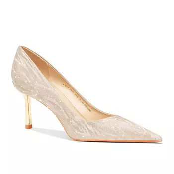 Туфли женские на высоком каблуке Meiai, серебряный