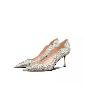 Туфли женские на высоком каблуке Miss Left, золотой