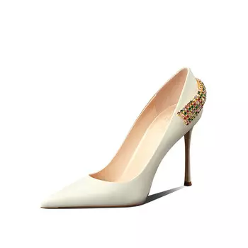 Туфли женские на высоком каблуке Miss Left, темно-синий