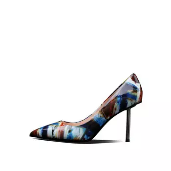 Туфли женские на высоком каблуке Miss Left, цвет Blue-Brown