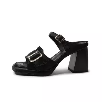 Туфли женские на высоком каблуке Mukaluo, коричневый