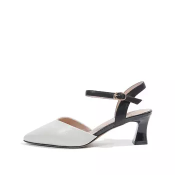 Туфли женские на высоком каблуке Mulinsen, бежевый/черный