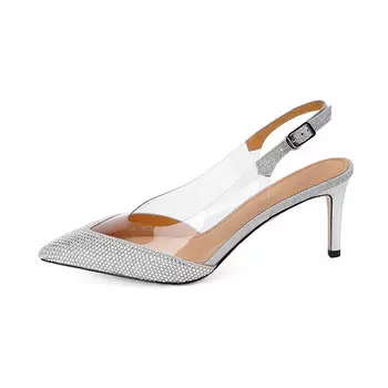 Туфли женские на высоком каблуке Naiyee, серебряный