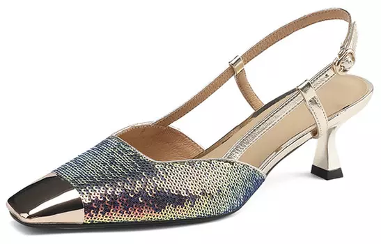 Туфли женские на высоком каблуке Naiyee, золотой