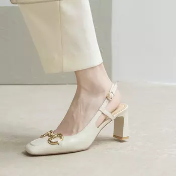 Туфли женские на высоком каблуке Off White Cameido