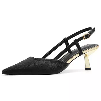 Туфли женские на высоком каблуке Oms, черный