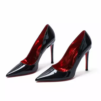 Туфли женские на высоком каблуке Pinweishidu, черный