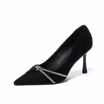 Туфли женские на высоком каблуке Pinweishidu, черный