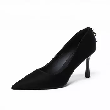 Туфли женские на высоком каблуке Pinweishidu, черный