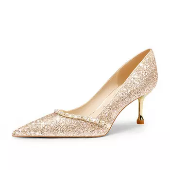 Туфли женские на высоком каблуке Pjjuu, цвет Silver 8.5cm