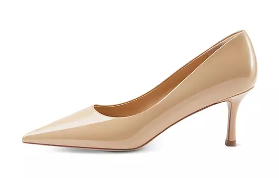Туфли женские на высоком каблуке пшеничные 7Or9