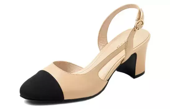 Туфли женские на высоком каблуке Pt'Son, цвет Apricot black 21525