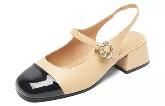 Туфли женские на высоком каблуке Pt'Son, цвет Apricot Black