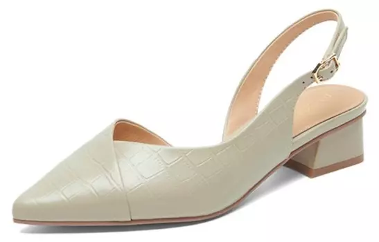 Туфли женские на высоком каблуке Pt'Son, цвет Gray Green