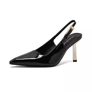 Туфли женские на высоком каблуке Pvaj, цвет Black 6 cm