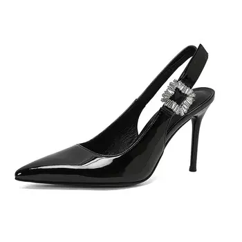 Туфли женские на высоком каблуке Pwpj, цвет BLACK 9CM