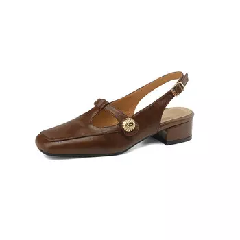 Туфли женские на высоком каблуке Pwpj, коричневый