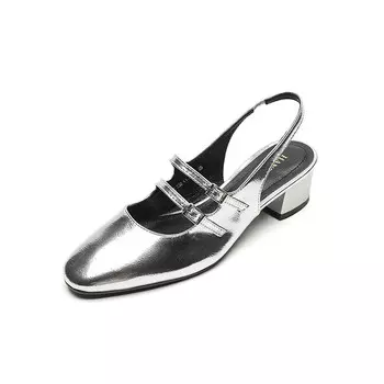 Туфли женские на высоком каблуке Pwpj, серебряный