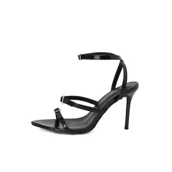 Туфли женские на высоком каблуке Qiaoliner, цвет Black 9 cm