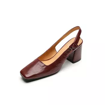 Туфли женские на высоком каблуке Qiaoliner, коричневый