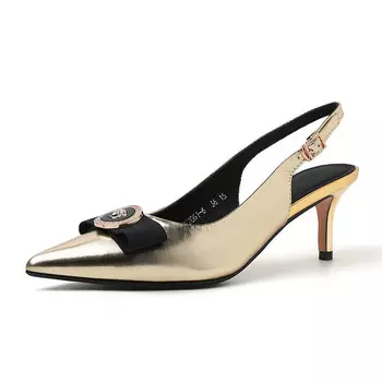 Туфли женские на высоком каблуке Quicheshoes, золотой