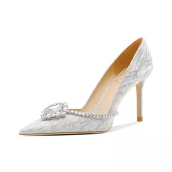 Туфли женские на высоком каблуке Rose Castle, серебряный