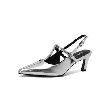 Туфли женские на высоком каблуке Schilling, серебряный