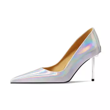 Туфли женские на высоком каблуке Schilling, серебряный