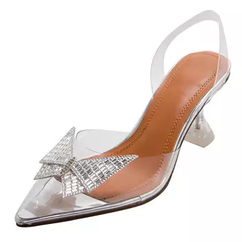 Туфли женские на высоком каблуке серебряный Kemeilian, цвет Silver 6.5cm