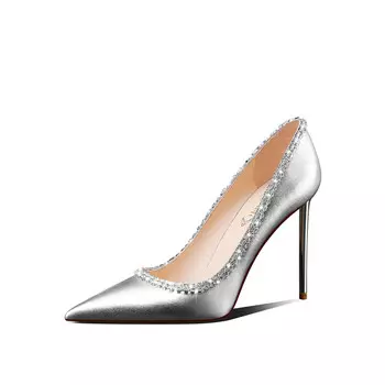 Туфли женские на высоком каблуке серебряный Miss Left, серебряный