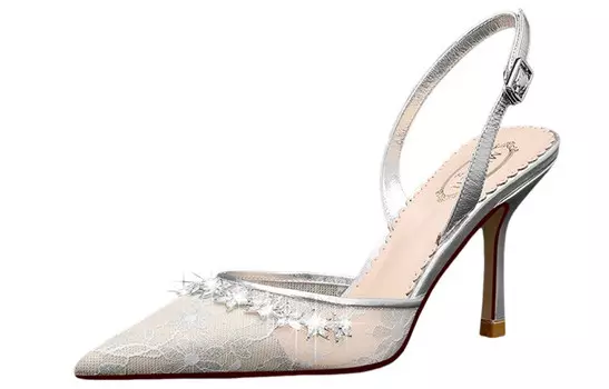 Туфли женские на высоком каблуке серебряный Miss Left, серебряный