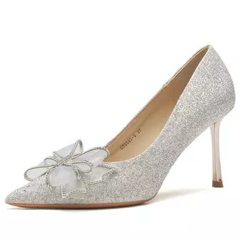 Туфли женские на высоком каблуке серебряный Rosedoris, серебряный