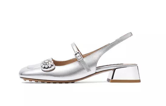 Туфли женские на высоком каблуке серебряный Zsazsazsu, серебряный