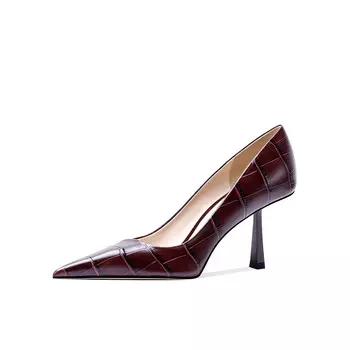 Туфли женские на высоком каблуке Shesrim, цвет Burgundy