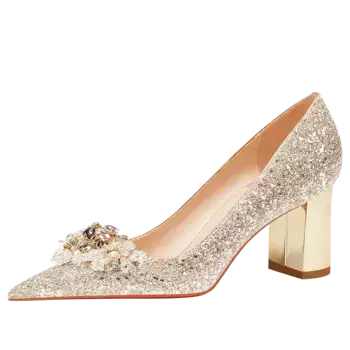 Туфли женские на высоком каблуке Sifeiro, цвет GOLD 6.5CM