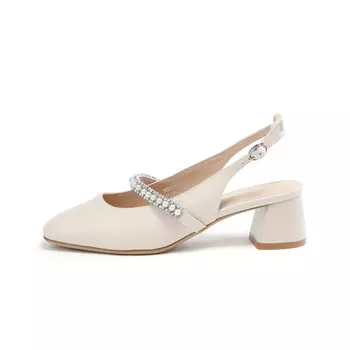 Туфли женские на высоком каблуке St&Sat, кремовый