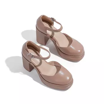 Туфли женские на высоком каблуке телесные Mulinsen, цвет Nude