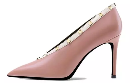 Туфли женские на высоком каблуке телесные Shudaier, цвет Nude