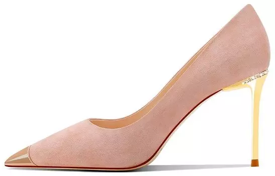 Туфли женские на высоком каблуке телесные Shudaier, цвет Nude