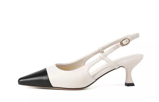 Туфли женские на высоком каблуке Vedullar, бежевый/черный